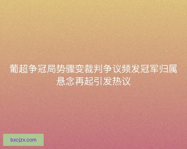 葡超争冠局势骤变裁判争议频发冠军归属悬念再起引发热议